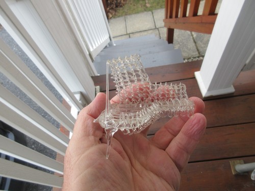 2 Piece~~Spun Clear Glass" PIANO " With Chair Figurine~~HANDCRAFTED~!!! - Picture 2 of 10