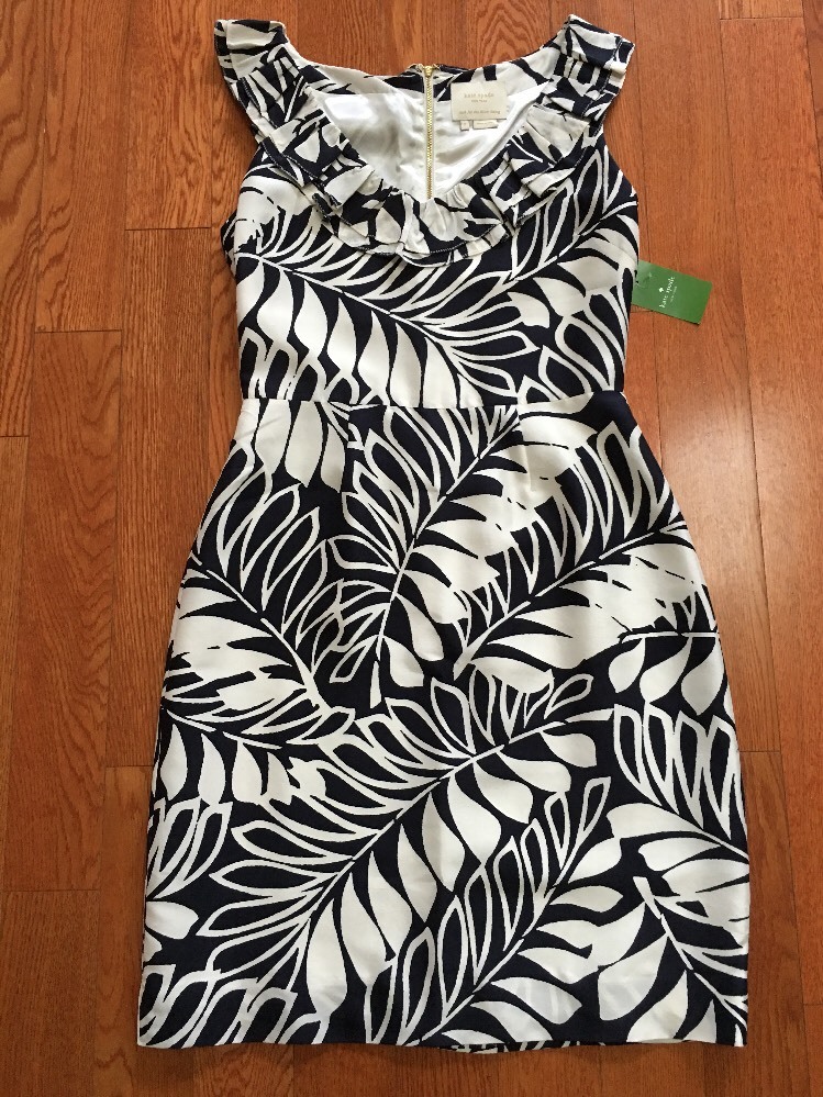 セール! Kate Spade Stella Dress NWT Kate Spade Stella Dress Navy White Size 2 | eBay