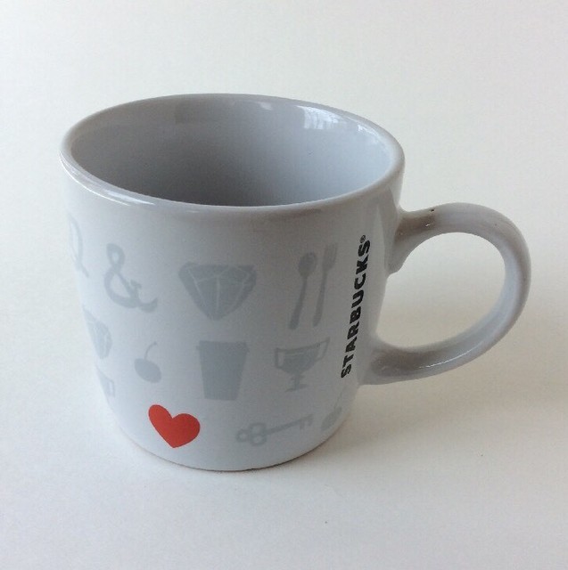starbucks clear mug with heart handle