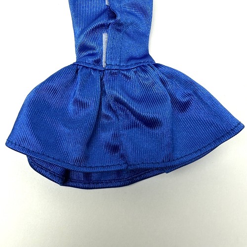Abito da cocktail vintage Barbie blu reale metallizzato colorato fiocco vestito Mattel anni 90 - Foto 8 di 8
