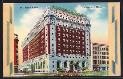 Worcester, MA, The Sheraton Hotel, Ansichtskarte 