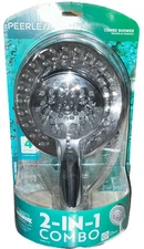 Handheld Shower Head Combo Massage Chrome Finish 4 Settings 2-IN-1 Combo 76955C