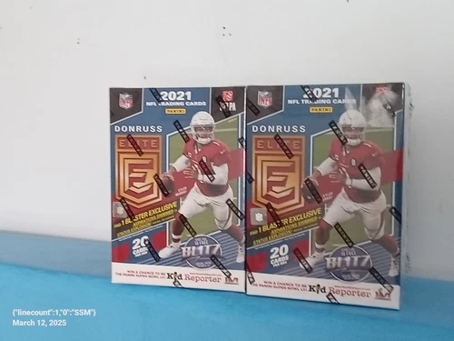  2 2021 donruss elite football blaster boxes.