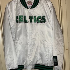 Ultra GAME Boston Celtics NBA Men's Jacket White Green Black Size L