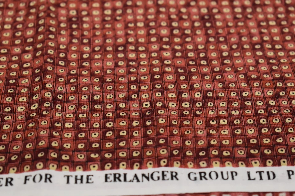 3/4 yard x 41" 100% cotton burgundy fabric KIM SCHAEFER erlanger group GEOMETRIC - Image 3 of 4