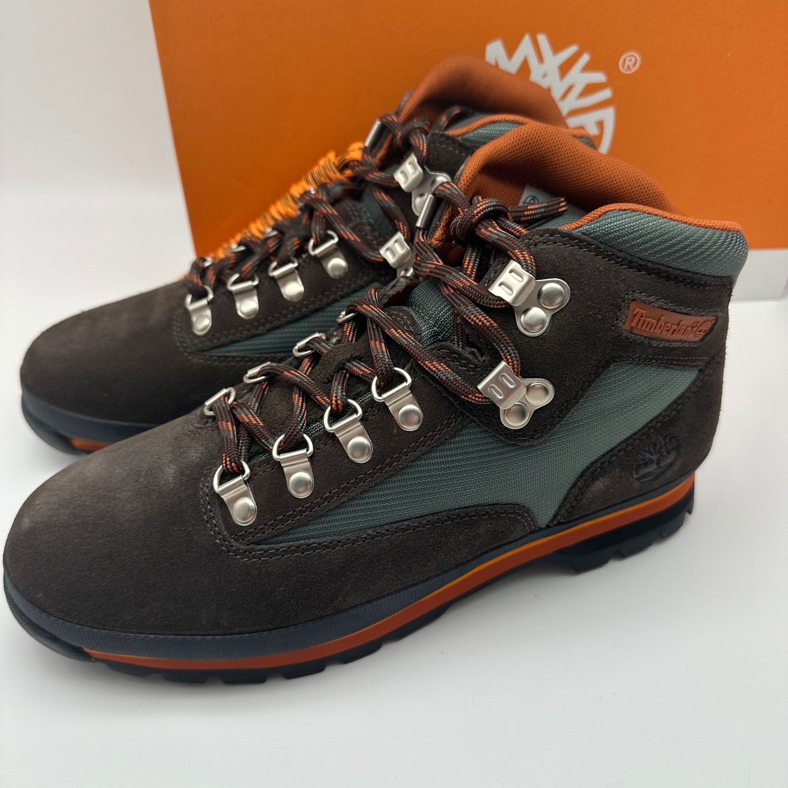 Timberland x AE Euro Hiker Boot Mid Lace Up Suede Leather Hiking Field Mens US 9 image 3