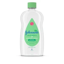 Johnson's Baby Oil, Mineral Oil Enriched with Aloe Vera and Vitamin E, 20 fl. oz