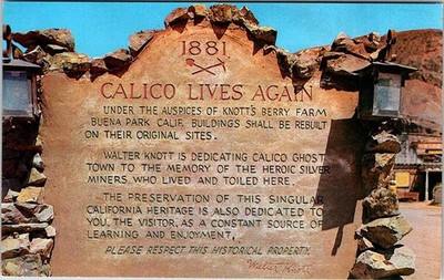 Postcard MONUMENT SCENE Barstown California CA m/09 AK1710