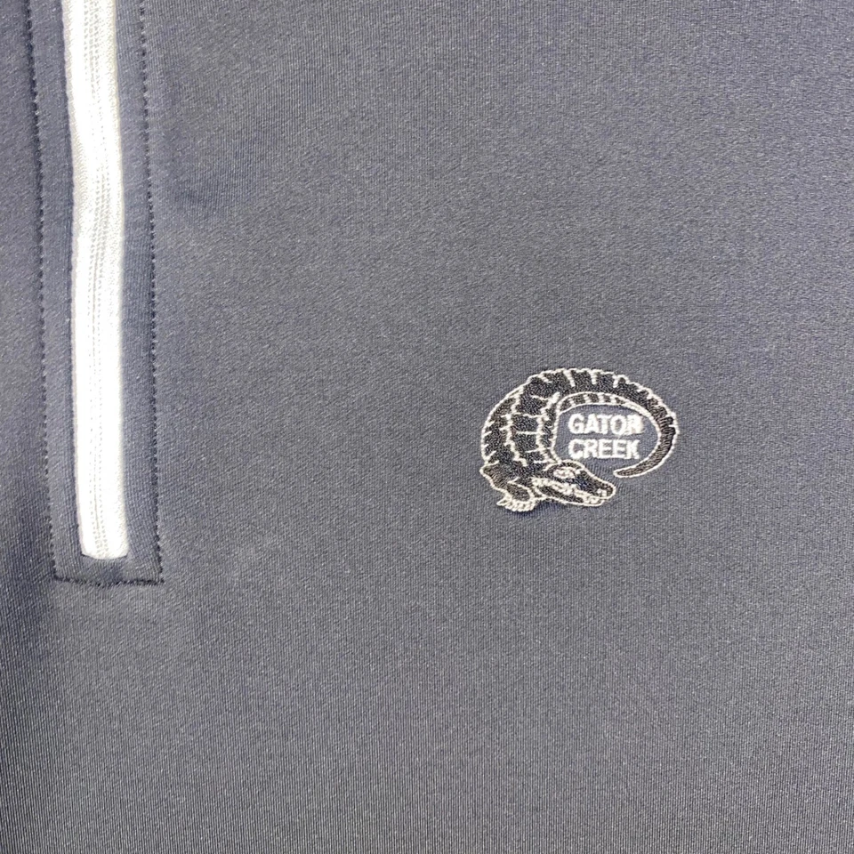 Peter Millar Mens Vest Navy Blue Quarter Zip Gator Creek Logo Size L - Image 3 of 4