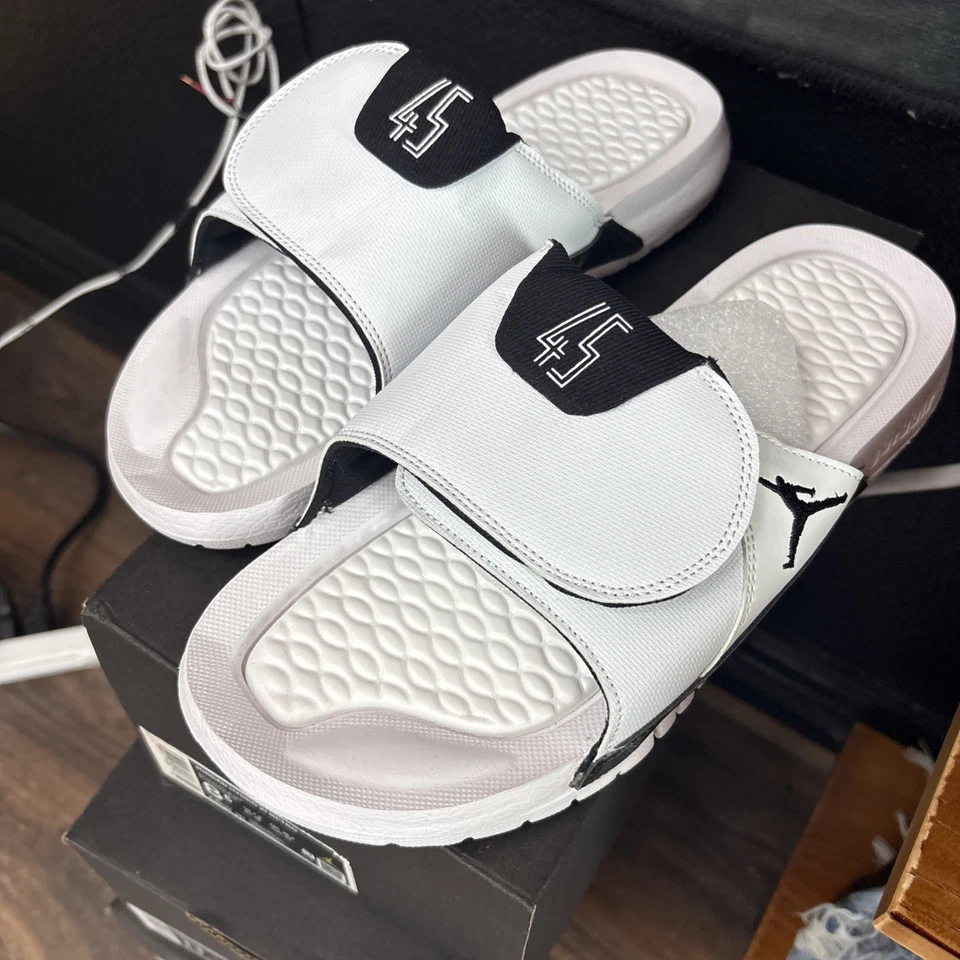 Nike Air Jordan Hydro Slide Concord Negro Blanco AA1336-107 Talla 8.5 y 11 Talla  Foto 2 de 4