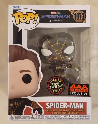 Funko Pop! Marvel Spider-Man No Way Home #1073 GITD Chase exclusivo de anime AAA