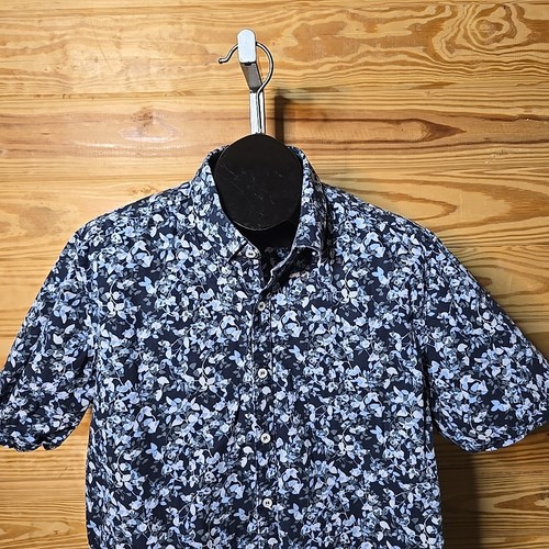 7 diamonds mens XL short sleeve floral button down shirt AOP Floral - Picture 2 of 6