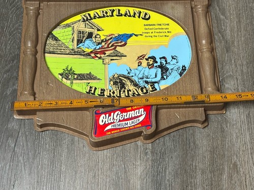 Vintage Old German Premium Lager Maryland Heritage Plastic Bar Sign - Picture 4 of 12