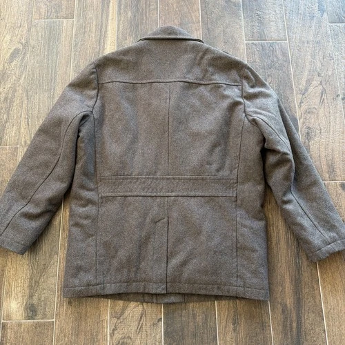 Johnston & Murphy Men’s L  Wool Blend Overcoat Car Coat image 7