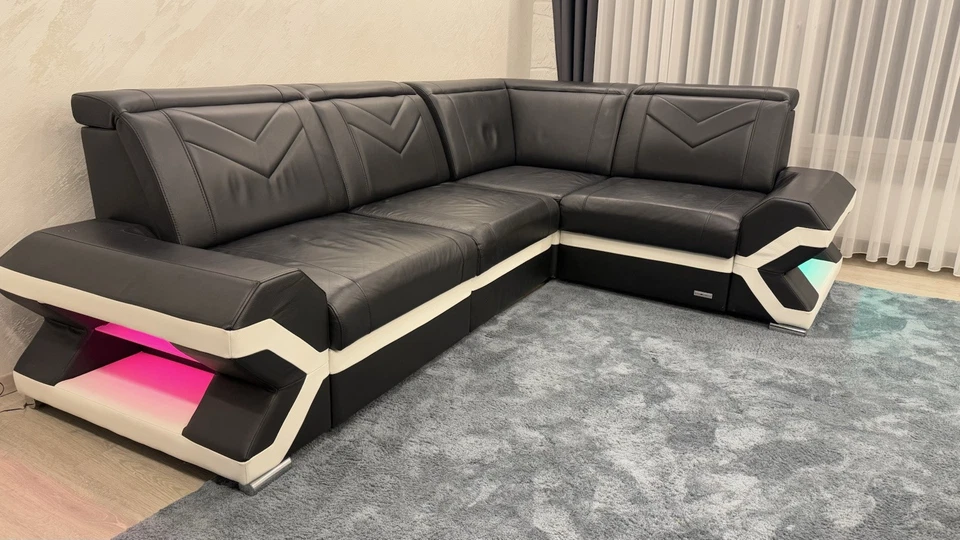 Exklusives Ecksofa aus Büffelleder – Kaum benutzt, top Zustand, Sofa, Couch - Bild 3 von 4