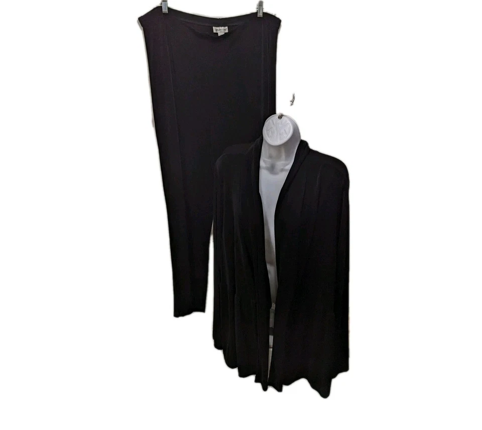 Coldwater Creek Mujer Conjunto de 2 Piezas Coche 3X Pantalones 2X Pantalones Slinky Conjunto Conjunto Conjunto 8200 Foto 2 de 4