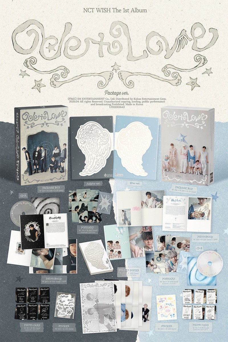 NCT WISH [ODE TO LOVE] 1st Album PACKAGE Ver./CD-R+Photo Book+2