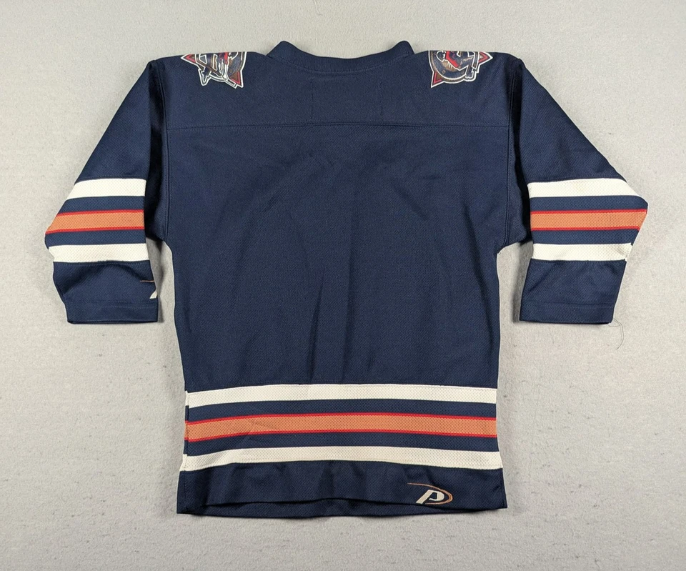 Vintage Edmonton Oilers Jersey Youth Medium Blue NHL Hockey Pro Player 90s - Image 2 of 4