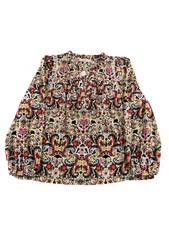 LOFT Blouse Womens XL Multicolor Paisley Floral Boho Peasant Top Lightweight New