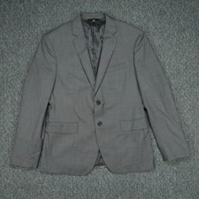 Banana Republic Blazer Mens 40S Gray Marzotto Tessuto Wool Extra Slim Fit Jacket