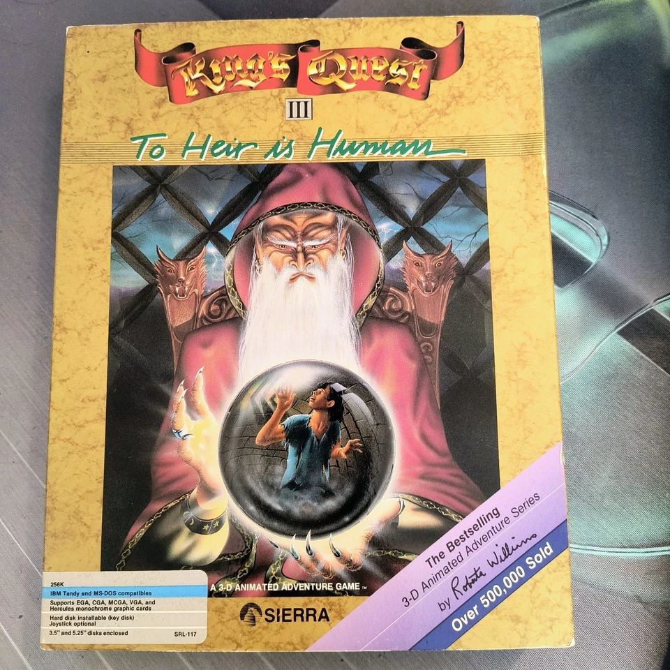 Sierra - King's Quest 3 - To Heir is Human OVP BigBox 5,25 Floppy