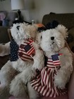 Patriotic Bears Set Of 2 With Flag