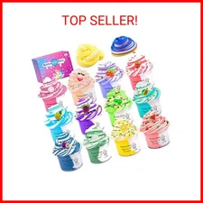 12 Pack Fruit Butter Slime Kits for Kids, with Watermelon, Lemon, Peachybbies, S