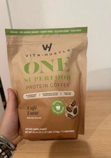 VitaHustle ONE Superfood Protein by - 20G Plant Protein, Café Latte 23.65 oz