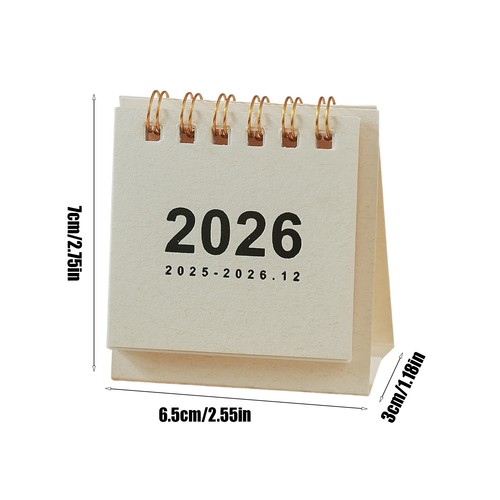 2026 Mini Desk Calendar 12 Months Calendar Home Office Planner Daily Scheduler - Picture 2 of 11