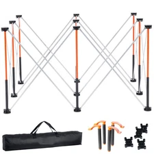 Portable Folding Workstand 4.16 x 2.18ft Collapsible Work Stand 2500lbs Capacity