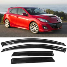 Fit 10-13 Mazda 3 Hatchback Window Visor Rain Shade Vent Guard Deflector 4PCS