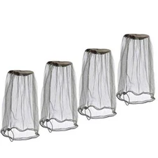 4 Pack Mosquito Mesh Head Net for Outdoor Fishing Hiking Beekeeping Gardening