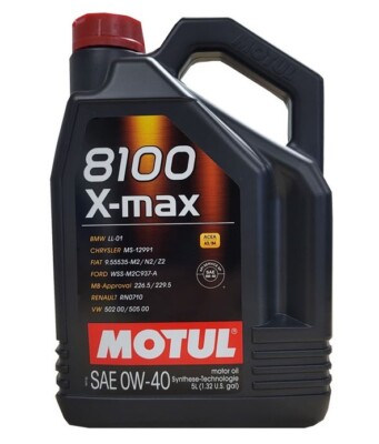 Motul 8100 X-Max 0W-40 Fiat 9.5535-Z2 MB-229.5 VW 50200 50500 1x5 Liter Motoröl