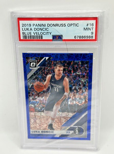 Luka Doncic 2019-20 Panini Donruss Optic Blue Velocity #16 PSA 9