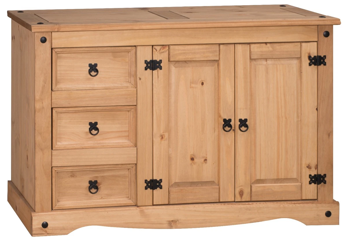 Corona Sideboard Low 2 Door 3 Drawer Solid Mexican Pine by Mercers Furniture