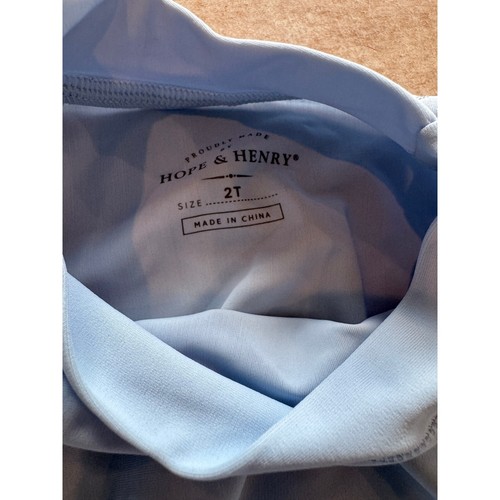 Hope & Henry Rash Guard Boys 2T Blue Long Sleeve Surf Club Logo NWT - Picture 4 of 5