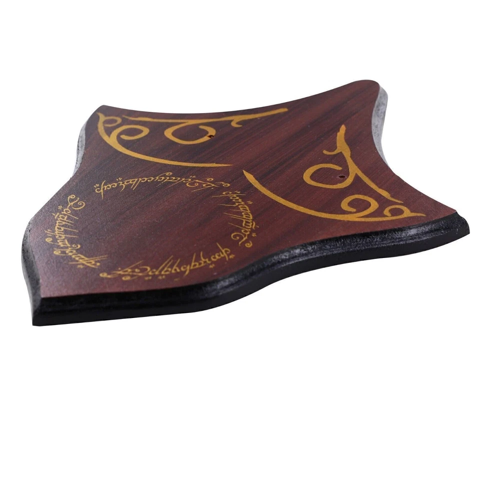 Placa de pared de grano de madera inspirada en espada decorativa daga montaje en pared exhibición Foto 3 de 3