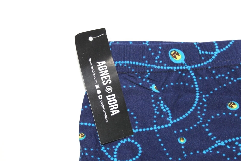 Женские мягкие эластичные леггинсы Agnes Dora синие в горошек маленькие средние - Изображение 3 из 4