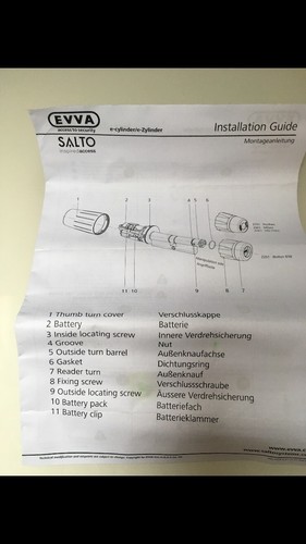 Salto Zutrittskontrolle E-Zylinder Z701 EVVA GPI E76821 LOCK XS4 - Bild 6 von 6