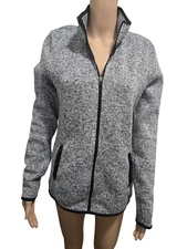 RBX medium gray heathered fleece lined full zip jacket