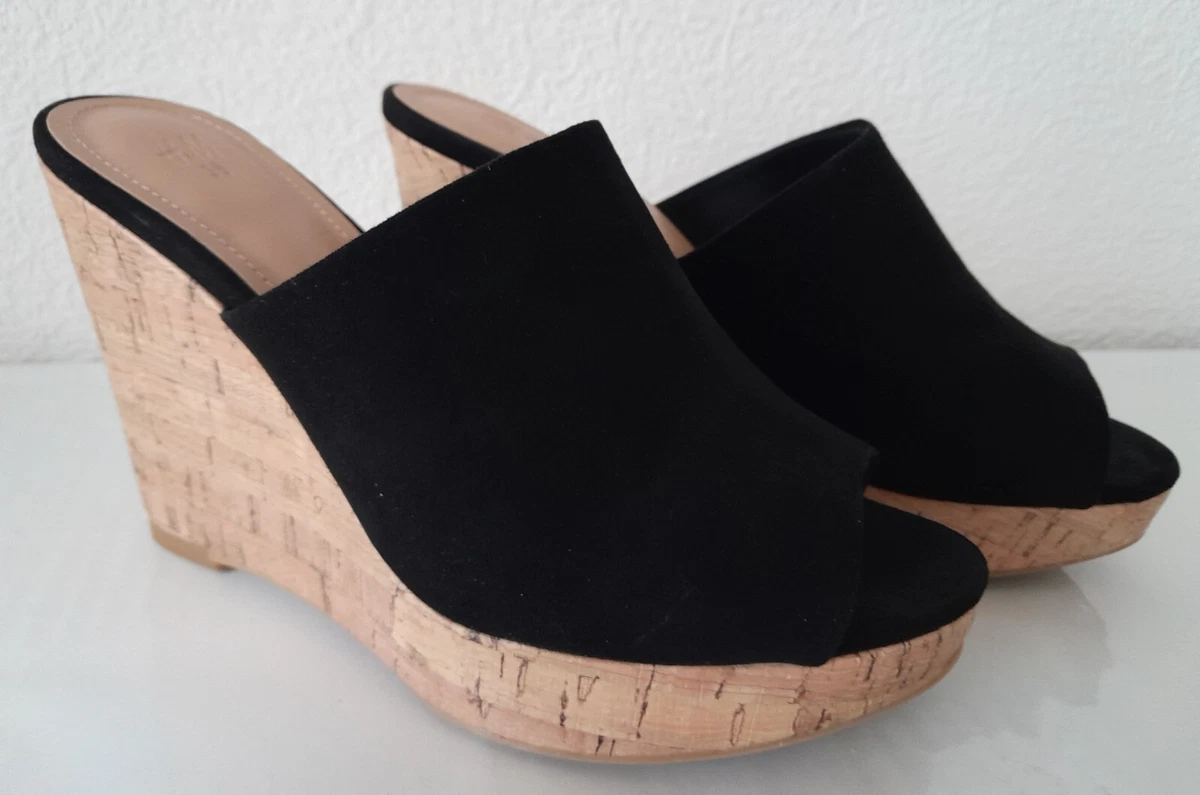 Escarpins à Plateforme Wedge Smartty Noir Femme Ouverts - Pointure US 10 M, Occasion