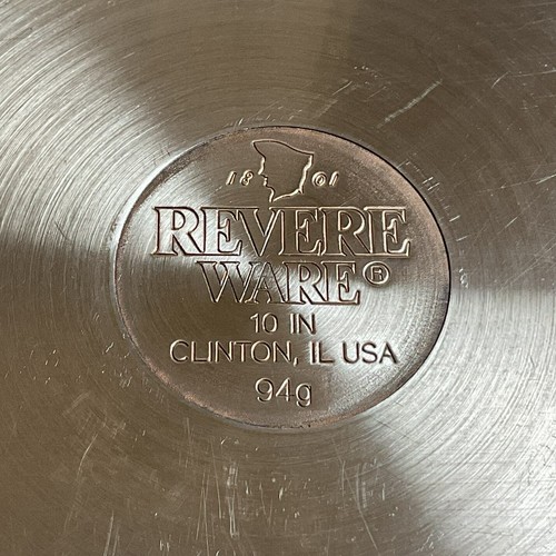 Vtg Revere Ware 10” Skillet Fry Pan Stainless Steel w/Lid Clinton ILL USA EUC - Picture 13 of 17