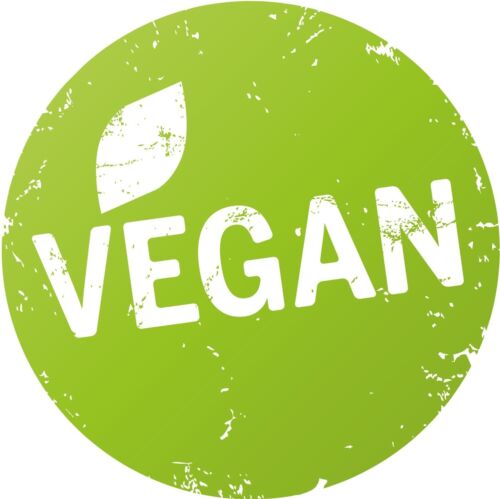 Aufkleber "Vegan" 20cm Schaufenster Theke Sticker Lebensmittel R001 - Picture 1 of 5