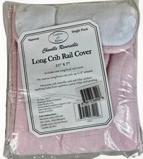 American Baby Company-Reversible-Narrow Long/Front Crib Rail Cover, 51"X7”- NWT