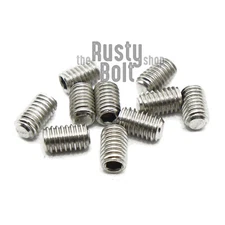 M3 x 5mm, Socket Set Screw Flat Point, A2 304 18-8 Stainless Steel