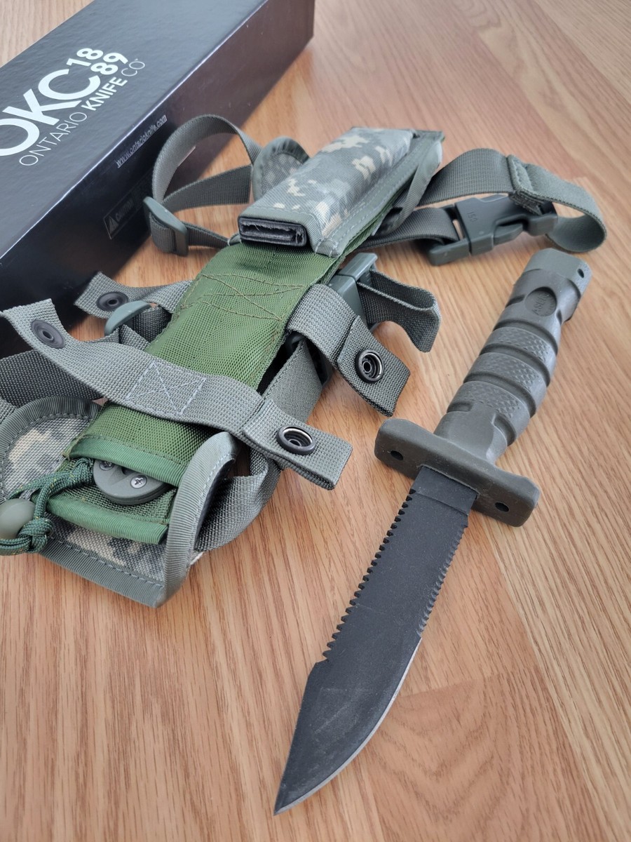 Ontario ASEK Knife With Survival Tools 5&quot; 1095HC Steel Blade 