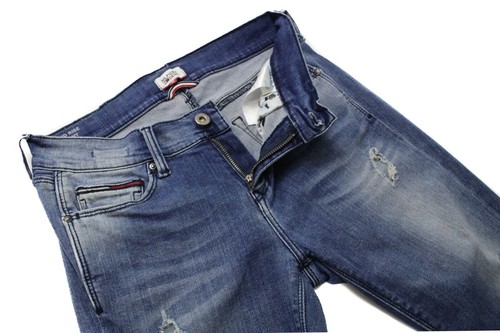 Jeans Tommy Hilfiger denim vita media skinny Nora EABST Easy Blue donna W28/L32 - Foto 4 di 11