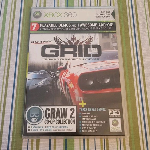Xbox Magazine Demo Disc #86 August 2008 GRID