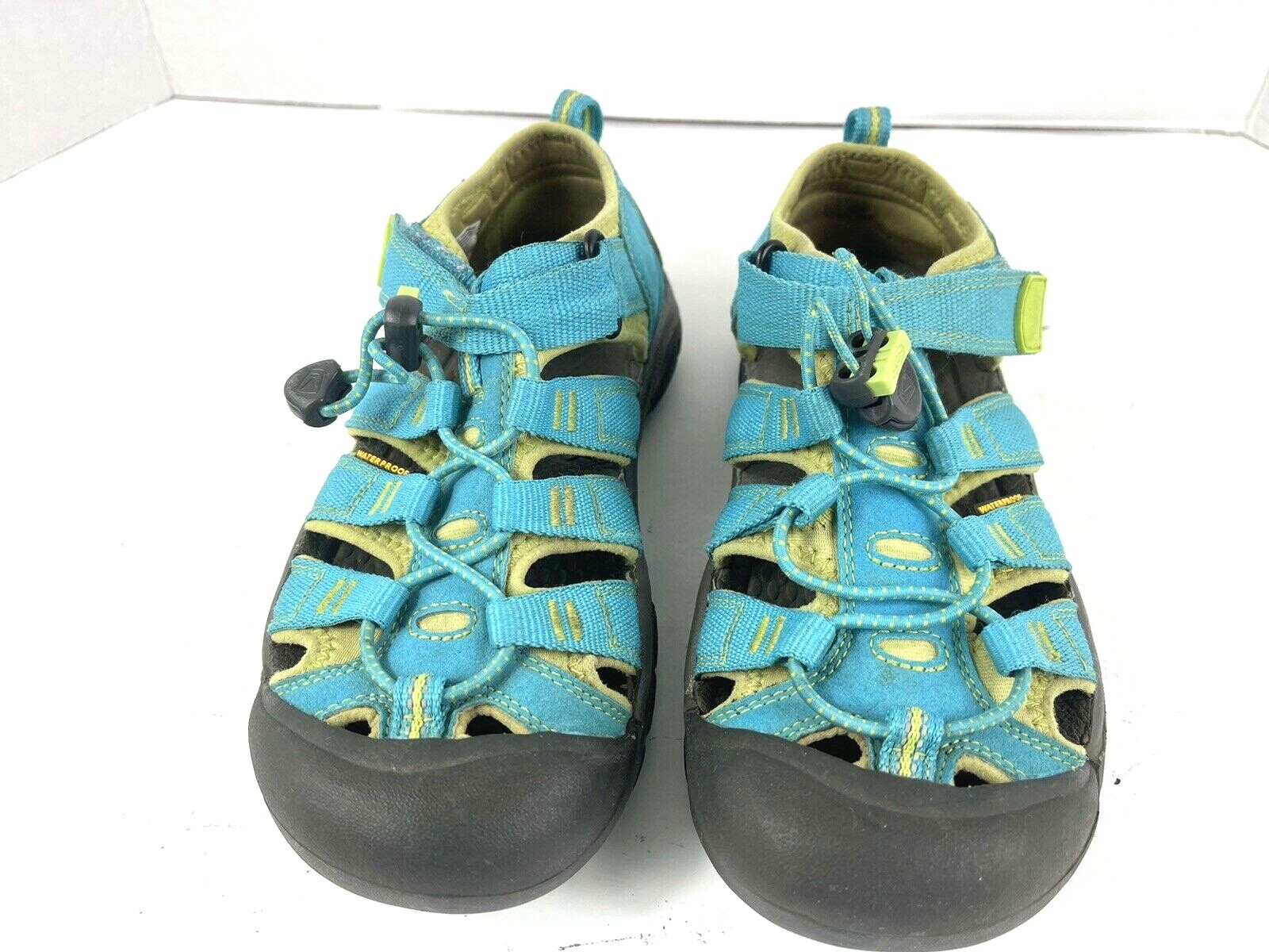 Sandali Keen Ragazzo 3M Newport H2 Scarpe Blu Verde Scamosciato Trail Escursionismo Impermeabili