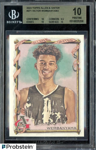 2023 Topps Allen & Ginter #271 Victor Wembanyama Spurs RC Rookie BGS 10 PRISTINE